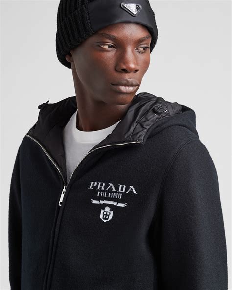 prada down jacket 2016|Prada cropped cashmere down jacket.